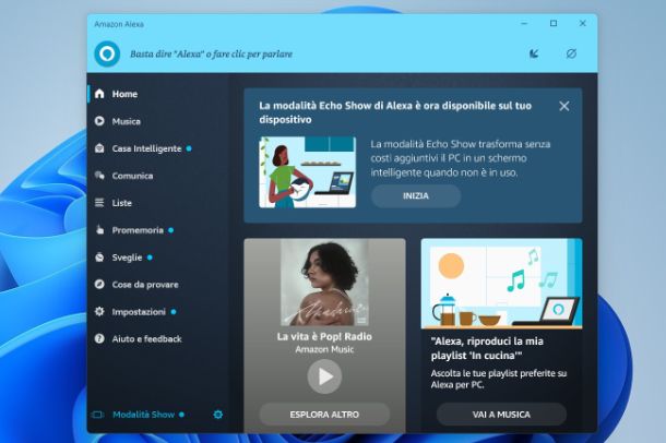 App Alexa per PC