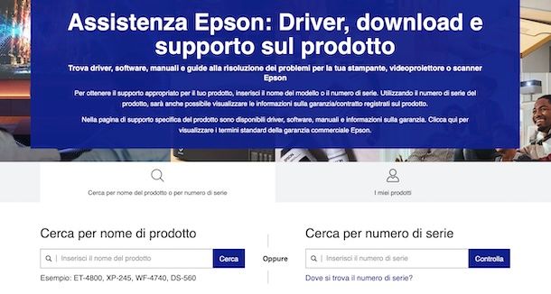 Ripristinare lo scanner Epson