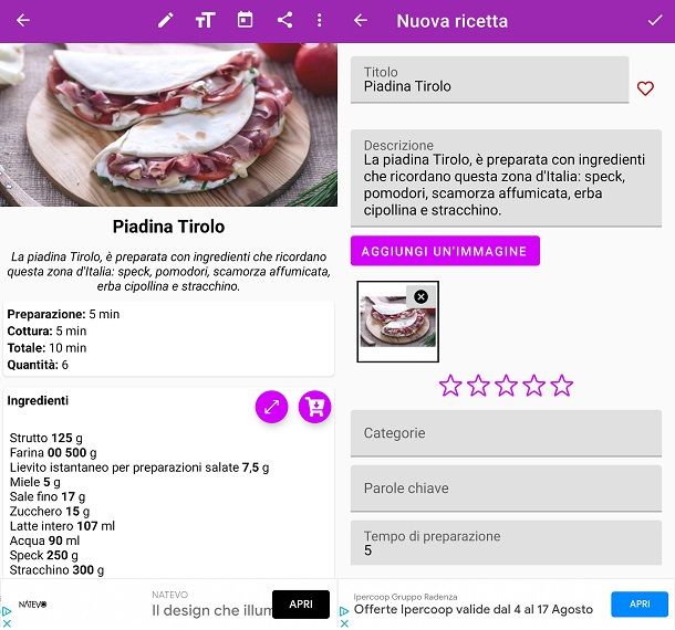 Ricettario sempre in tasca con MyRecipeBox