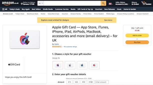 Gift Card Apple