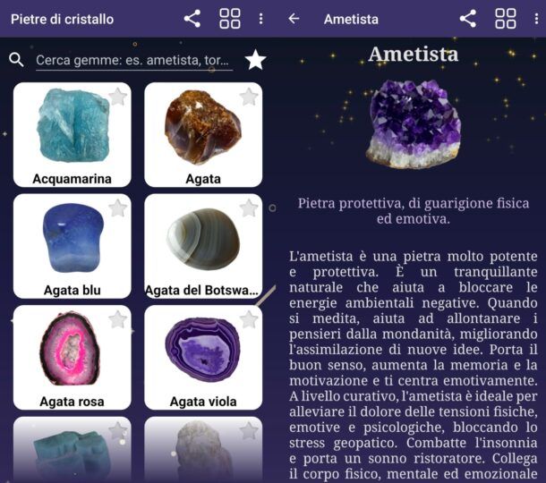 App per riconoscere le pietre