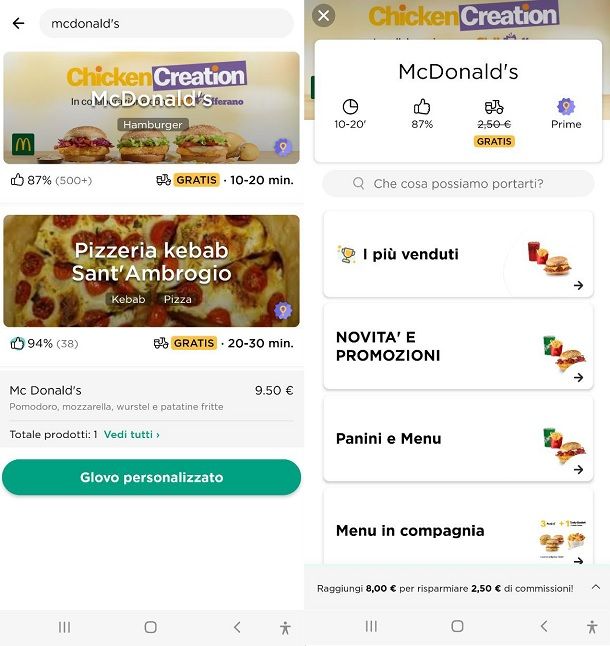 App per ordinare McDonald's