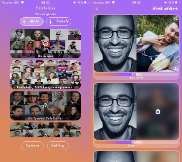 Sosia di celebrità (iOS)