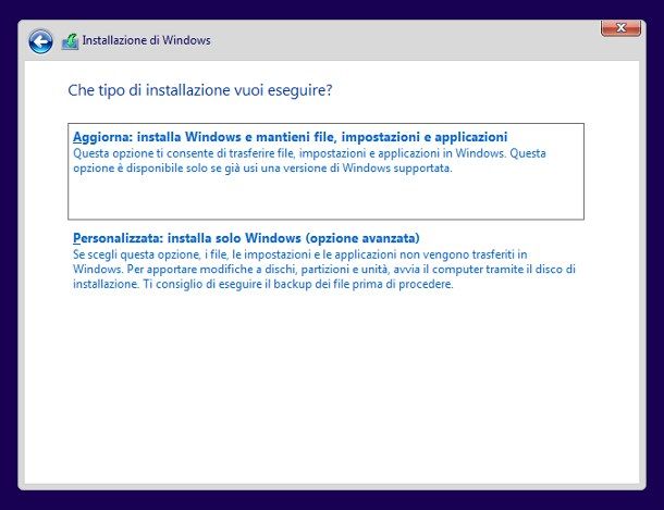 Come cambiare versione di Windows