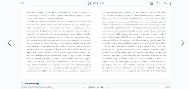 ebook reader integrato in Scribd