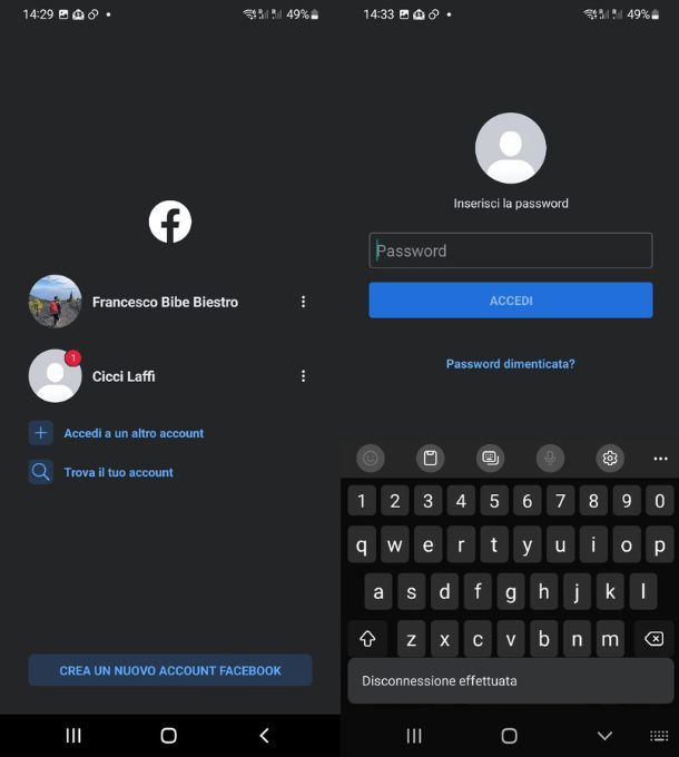 facebook login