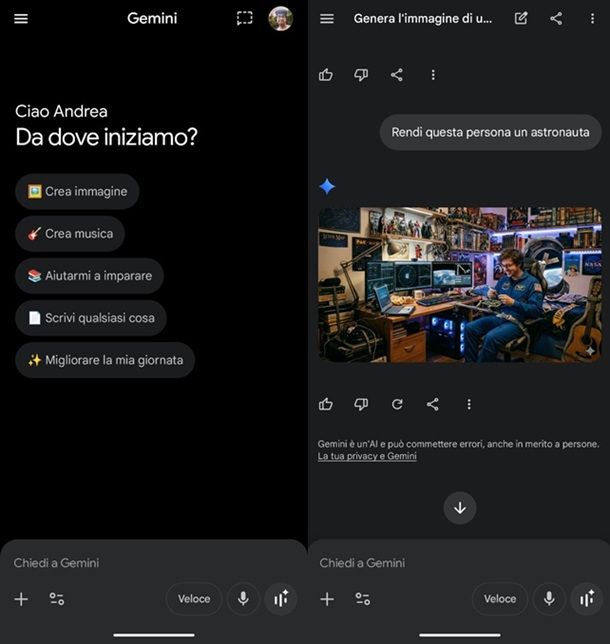 Gemini fotomontaggio smartphone
