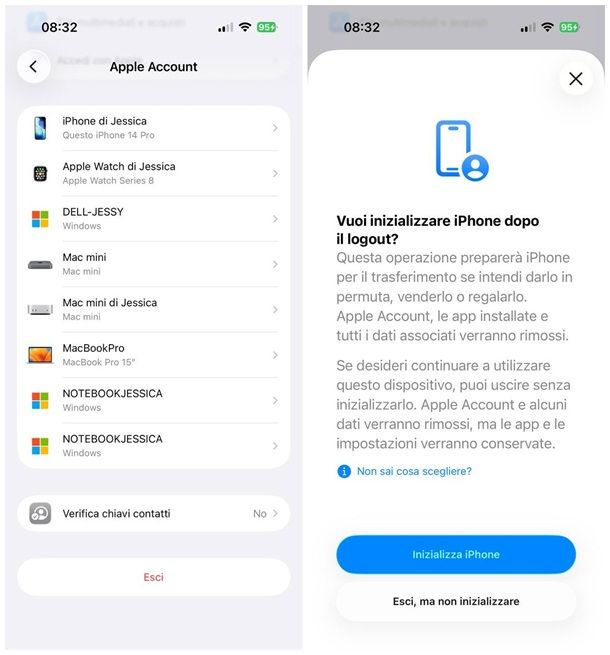 Come eliminare account Apple da iPhone e iPad