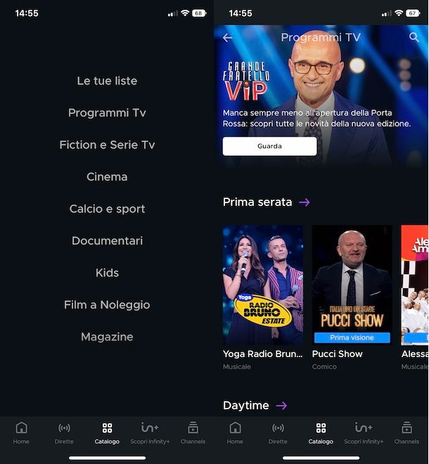 App Mediaset Infinity