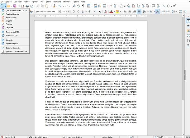 libreoffice unire documenti word