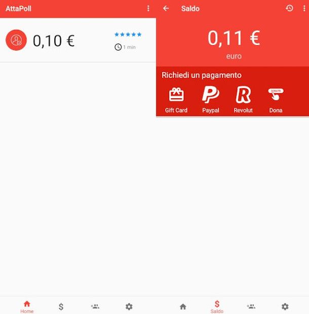 schermate funzionamento app per sondaggi AttaPol