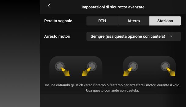 Impostazioni avanzate di DJI Fly 