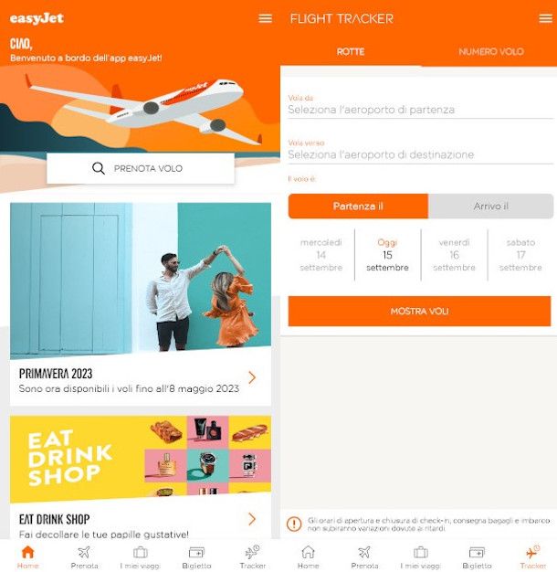 tracking voli app easyjet