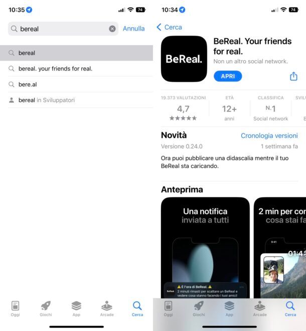 Scaricare BeReal su iPhone