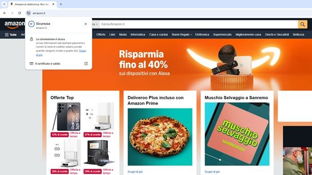 Amazon sicurezza connessione