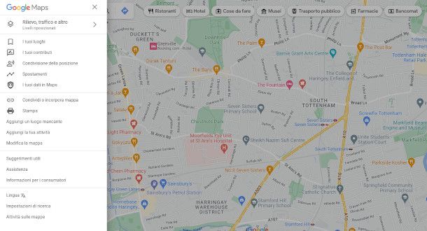 accesso cronologia Google Maps da PC