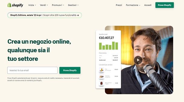 siti Web online shopify