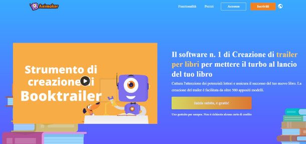 home page sito Animaker
