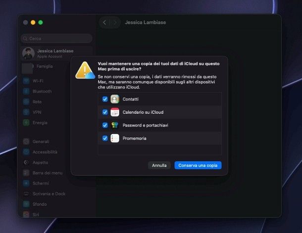 Come eliminare account Apple