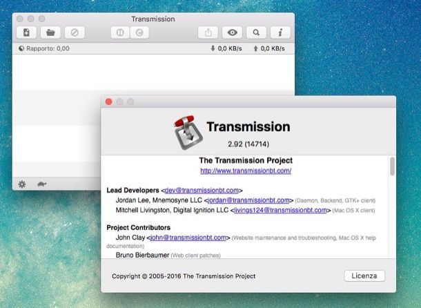 Transmission per macOS