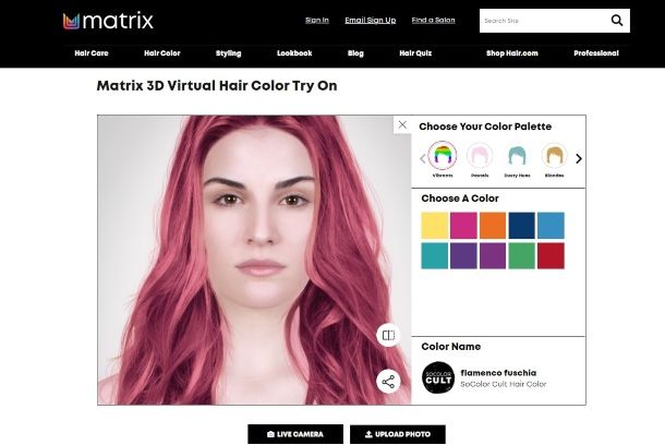 Matrix Virtual Hair Color