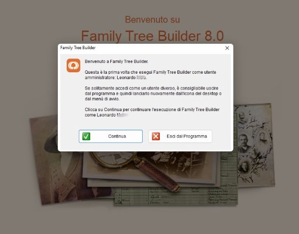 Benvenuto su Family Tree Builder