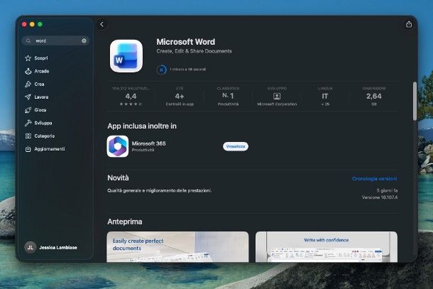 Word gratis per Mac