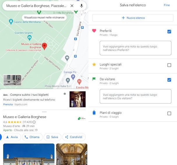 come segnare un luogo su app Google Maps