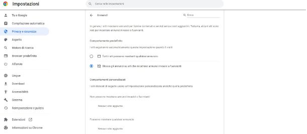 Come eliminare la pubblicità dal PC su Google Chrome