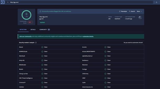 Scansioni online sito Web