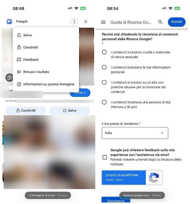 Come eliminare foto da Google Lens e ricerca Google