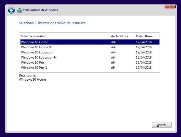 Come cambiare versione di Windows