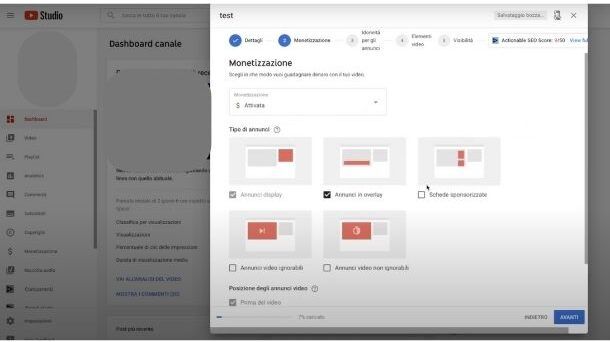 Monetizzazione YouTube