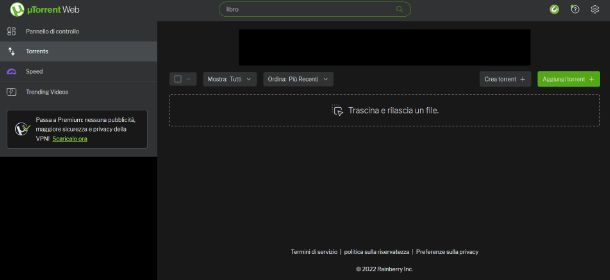 Come usare uTorrent Web