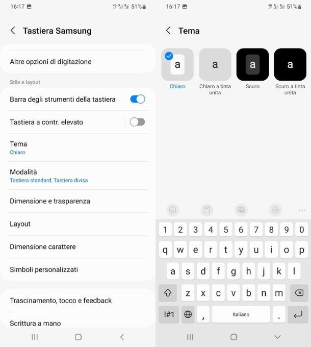 samsung tastiera tema