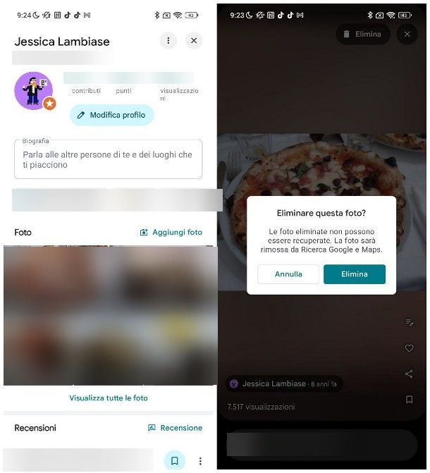 Come eliminare foto da Google