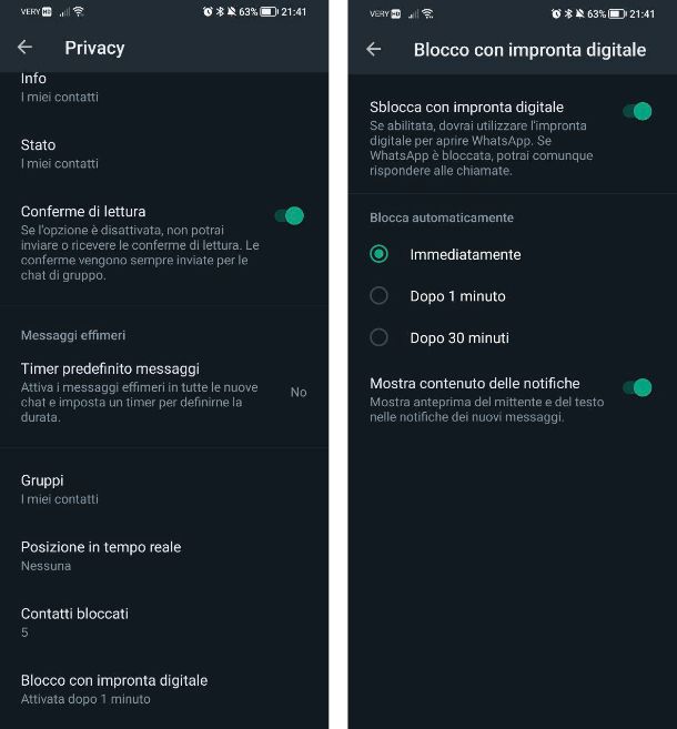 Come bloccare WhatsApp su Android