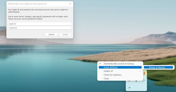 installazione AltStore su Windows