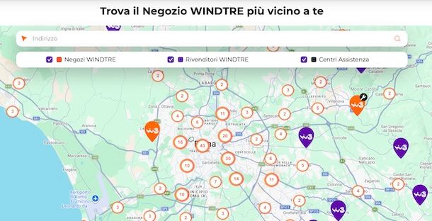 Trova negozio WINDTRE