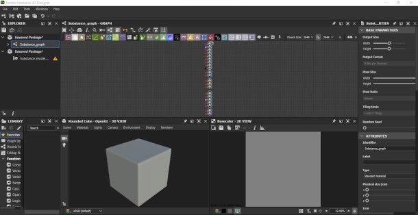 interfaccia Adobe Substance 3D Designer