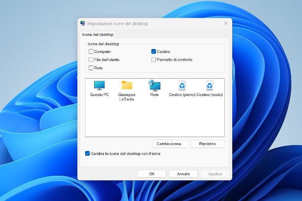 Come personalizzare icone desktop