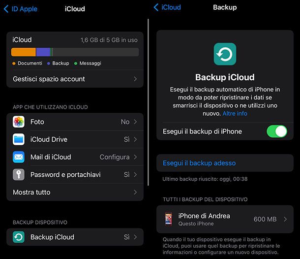 Backup iPhone iOS