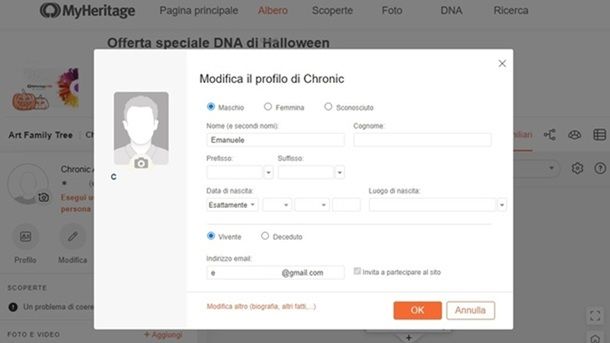 Come fare un albero genealogico con MyHeritage