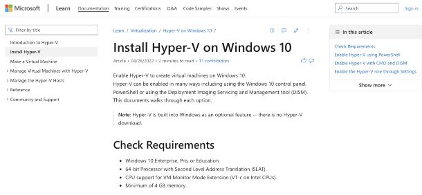 Hyper-V per Windows 10