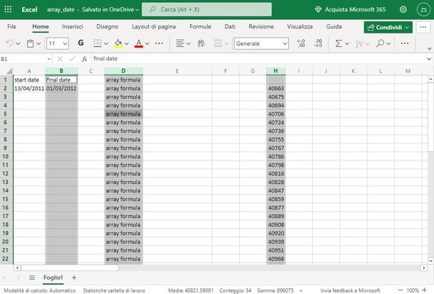 Excel online