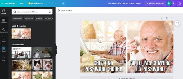 creazione meme su Canva