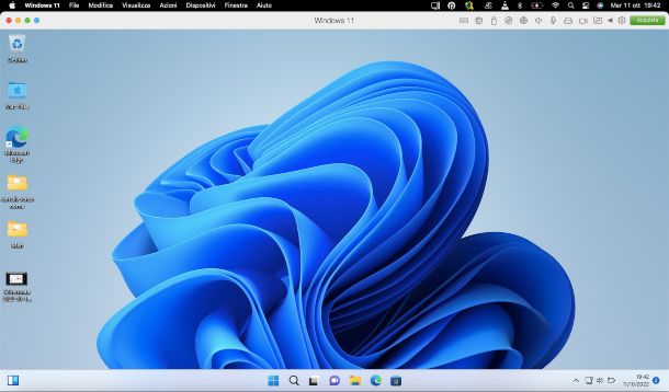 Parallels Desktop: schermata Windows