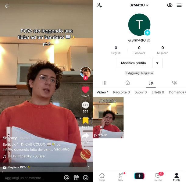 Video Preferiti su TikTok