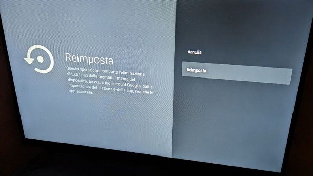 Come resettare TV Xiaomi alle impostazioni di fabbrica