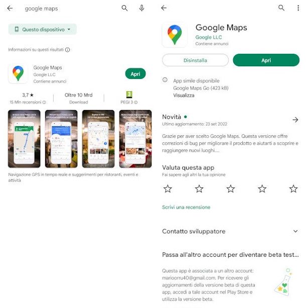 download Google Maps da Play Store